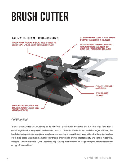 Vail Products 77" & 85" Brush Cutter | For Compact Track Loader