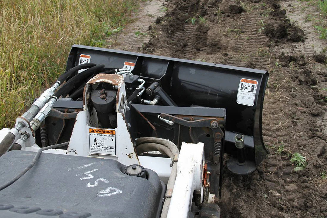 Erskine 6-Way Dozer Blade/Grader/Leveler | Blade Width 78", 90" & 96" inches | Tilt Cylinder 3" x 4" | For Skid Steer