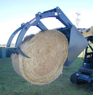 Virnig Hay Bucket Grapple | Model HBG72 & HBG84 | Width 73.5" & 85.5" | 15-25 GPM | For Skid Steers