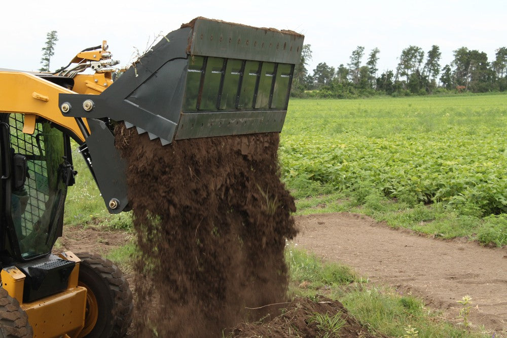 Virnig V50 Multi-Purpose Bucket (4-in-1) | Models MPV60, MPV66 & MPV72 | Widths 60" to 72" | Hydraulic Flow 15 To 25 GPM | For Skid Steers