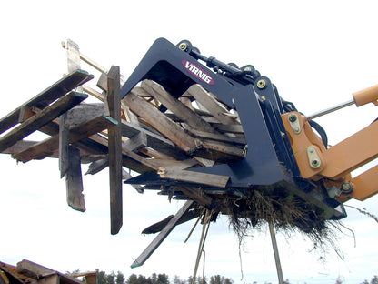 Virnig V50 Skeleton Tine Grapple | Models STG66 To STG90 | Widths 68" To 92" | Hydraulic Flow 15 To 25 GPM | For Skid Steer