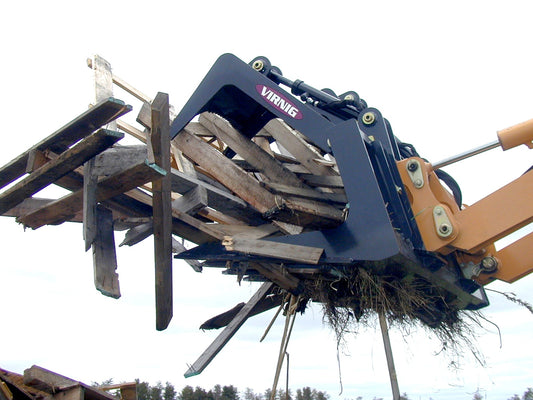 Virnig V50 Skeleton Tine Grapple | Models STG66 To STG90 | Widths 68" To 92" | Hydraulic Flow 15 To 25 GPM | For Skid Steer