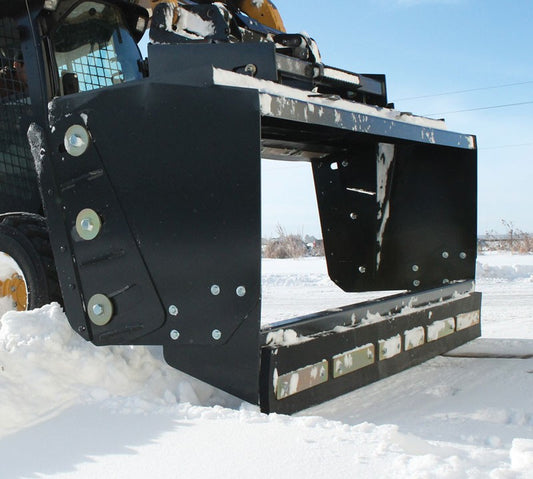Virnig V60 Snow Pusher | Models SWP84, SWP96, SWP108 & SWP120 | Widths 90" To 122.5" | Hydraulic Flow Range 15 To 25 GPM | For Skid Steer