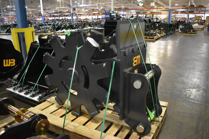 Werk-Brau Wheel Compactor | Model WBC & WCBH Series | Width12"–36" | 05–25 Tons | For Excavator