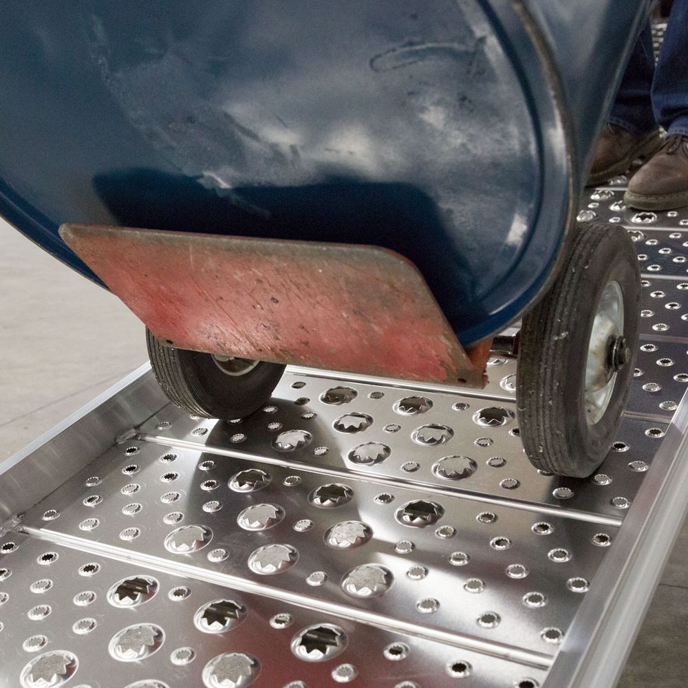 Heavy Duty Ramps Slider Walk Ramp with Under-Truck Storage Bracket | Model WALKRAMP-SB-14-KIT | Size 14' L X 28" W | Horsepower 23 HP | For Trucks & Delivery Vehicles