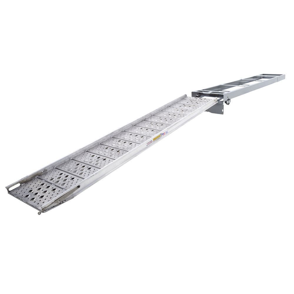 Heavy Duty Ramps Slider Walk Ramp with Under-Truck Storage Bracket | Model WALKRAMP-SB-16-KIT | Size 16' L x 28" W | 1,000 lb Capacity | Horsepower 23 HP | For Commercial Box Trucks & Delivery Vehicles