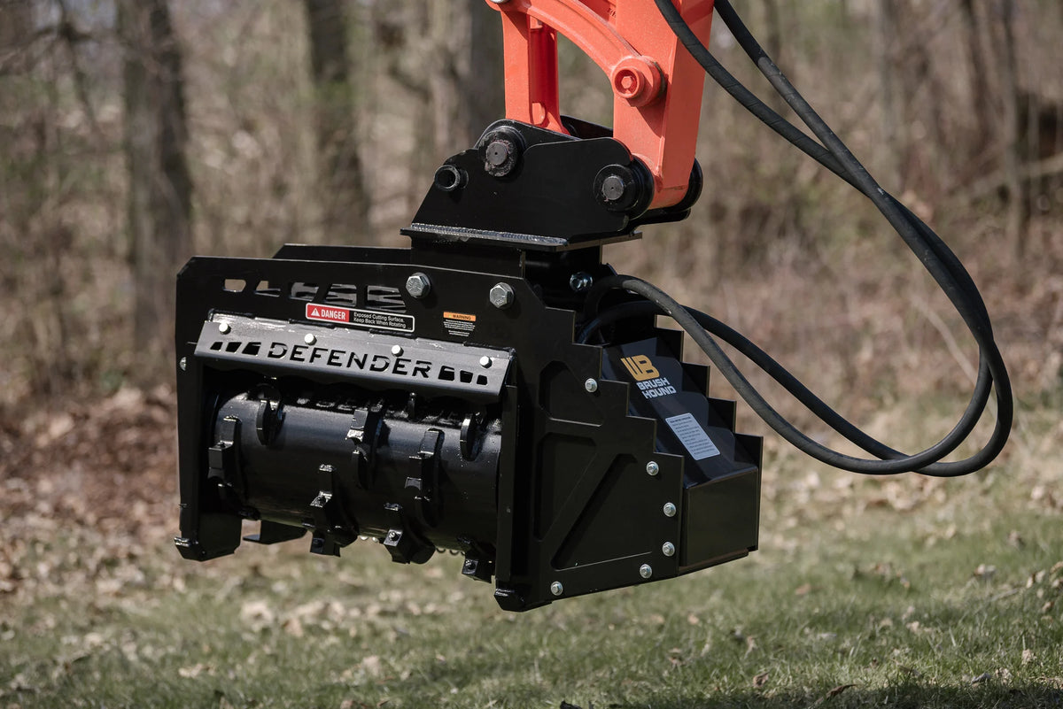 Werk-Brau Brush Hound FX Defender Mulcher | Model FX26, FX36 & FX46 | Width 26–46" | 15–70 GPM | 4–34 Tons | For Excavator