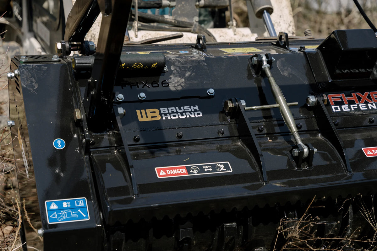 Werk-Brau Defender Forestry Mulcher | Model FHX66 & FHX86 | Width 54"-78" | 17-70 GPM | For Skid Steers & Track Loaders