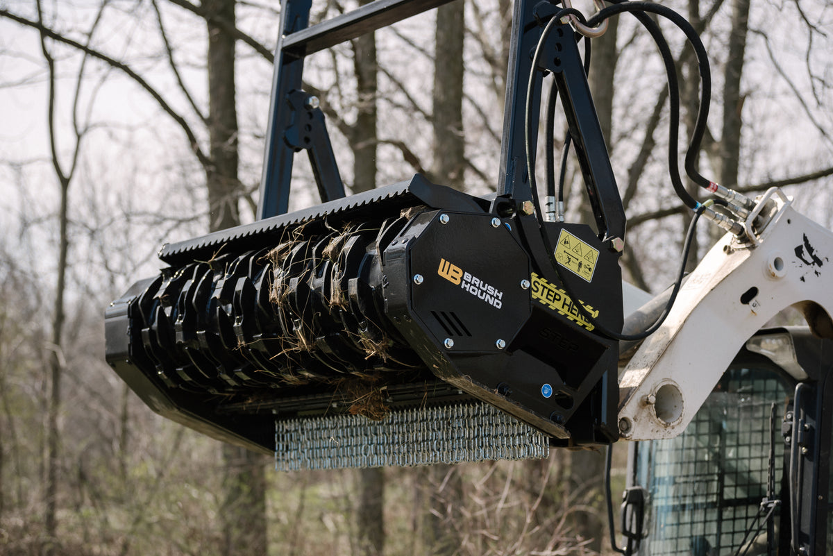 Werk-Brau Defender Forestry Mulcher | Model FHX66 & FHX86 | Width 54"-78" | 17-70 GPM | For Skid Steers & Track Loaders