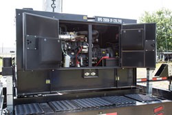 Larson Electronics 112' Hydraulic Megatower™ Mast - 33' Trailer - 20KW Genset - Auto Retract - Mounting Platform