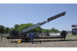 Larson Electronics 112' Hydraulic Megatower™ Light Plant - 33' Trailer - (20) LED Lamps - 20KW Genset - Auto Retract