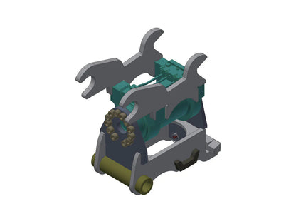 TAG Power Tilt Coupler | Heavy Duty 180° Rotating Interface | Parker/Helac Actuator | 2–60 Ton | For Excavators