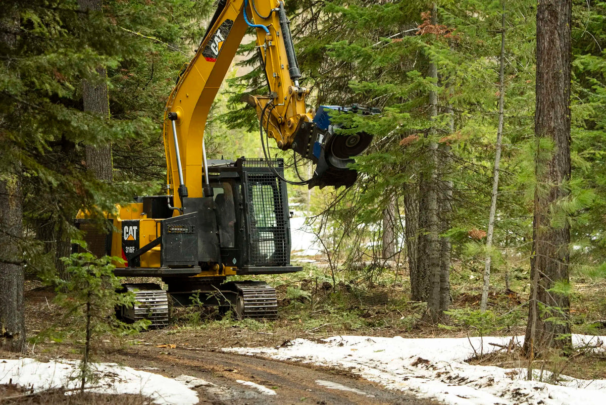 Promac Rotary Disk Forestry Cutter | Model R Series | Cutting Width 36" & 52" | 15 To 20 Tons | For Excavator