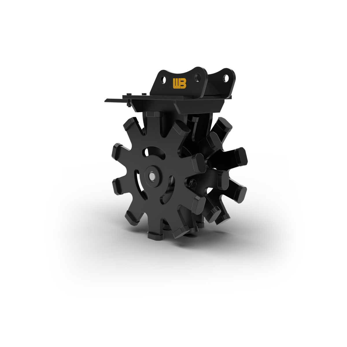 Werk-Brau Wheel Compactor | Model WBC & WCBH Series | Width12"–36" | 05–25 Tons | For Excavator