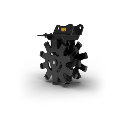 Werk-Brau Wheel Compactor | Model WBC & WCBH Series | Width12"–36" | 05–25 Tons | For Excavator