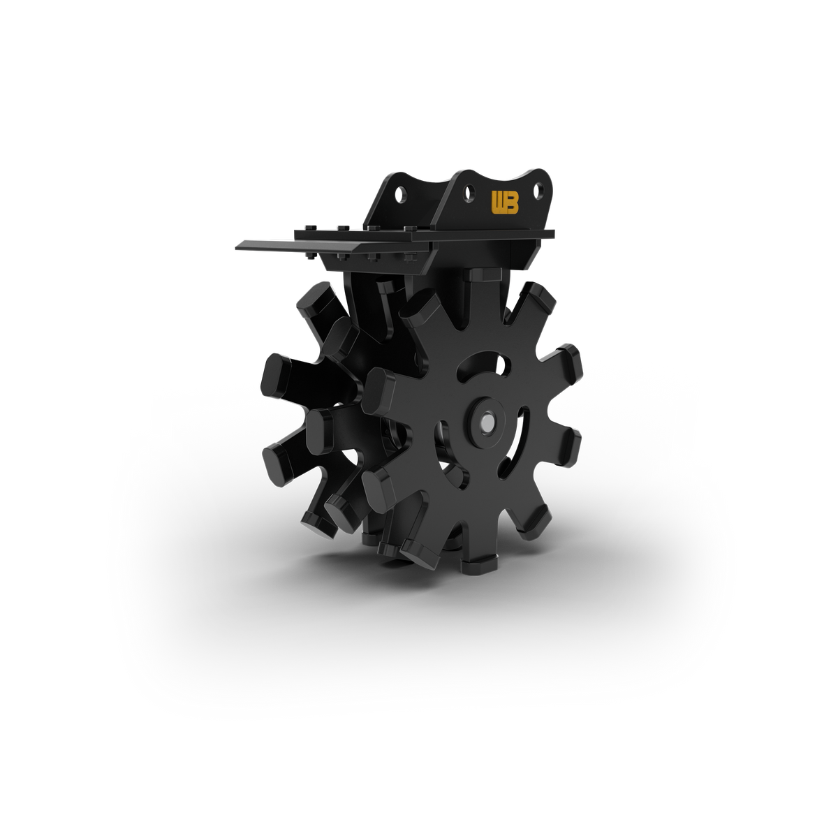 Werk-Brau Wheel Compactor | Model WBC & WCBH Series | Width12"–36" | 05–25 Tons | For Excavator