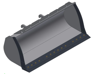 TAG Light Material Bucket | Width 72"-102" | Machine Size 7-12.5 Tons | For Rubber Tire Backhoes