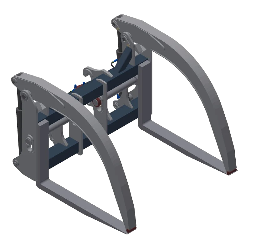 TAG Log & Lumber Forks Class 200 | Carriage Width 80" | 48" & 60" Tine Length | Machine Size 10-15 Tons | For Wheel Loaders