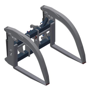 TAG Dual Top Clamps 500 Log & Lumber Forks  | Pin-On & Quick Coupler | 48"–84" Tines | Machine Size 14-22.5 Tons | For Wheel Loaders