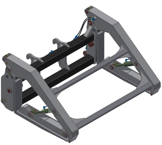 TAG Pipe Grapple Forks | Heavy Duty Clamp-Style | Tine Length 60"–72" | Max Opening 90"–134" | Capacity 19,700–51,700 lbs | Machine Size 30,000–80,000 lb | For Wheel Loaders