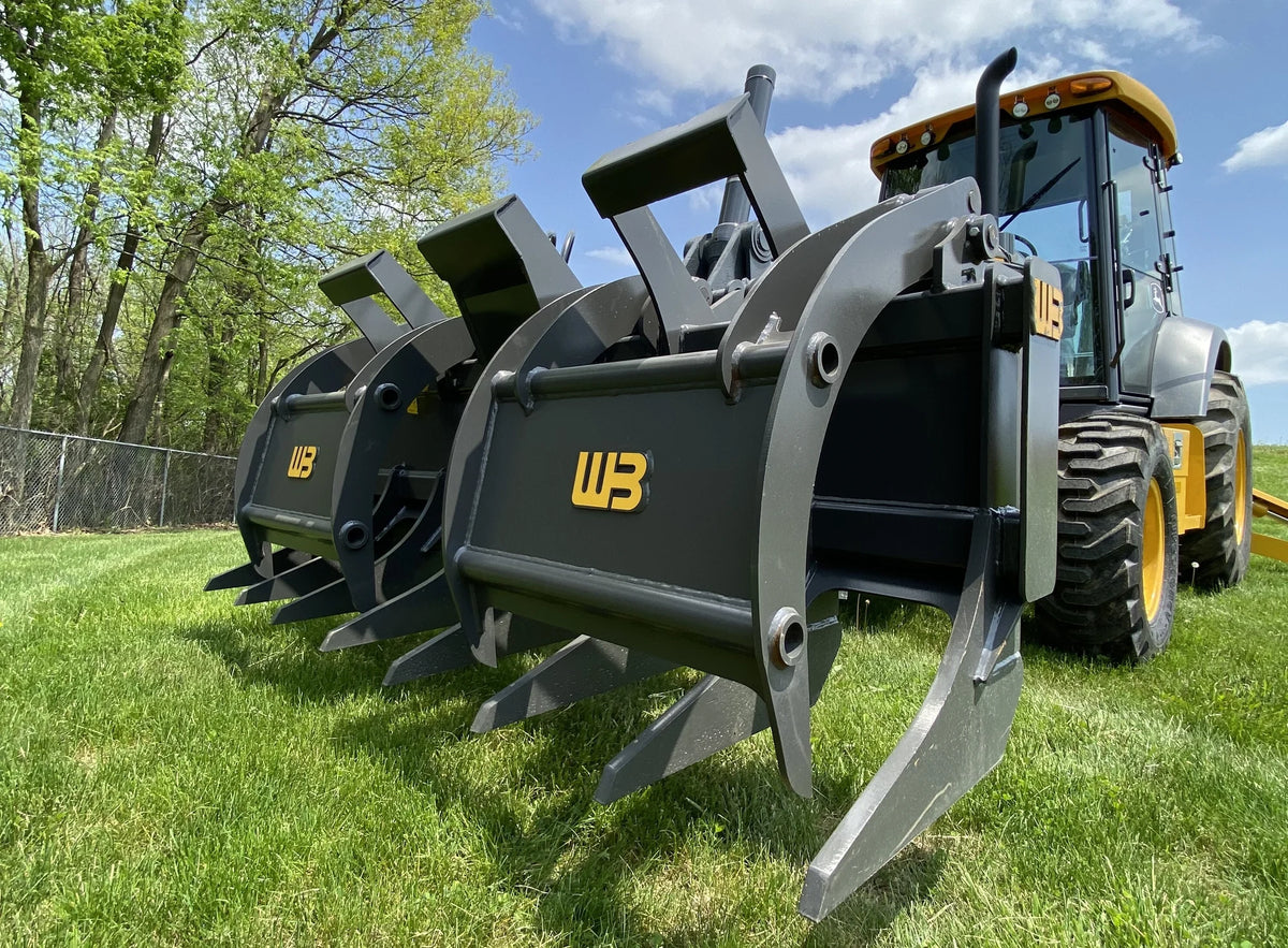 Werk-Brau Grapple Rake | Severe Duty | Width 36" To 84" | 20–50 GPM | For Wheel Loaders