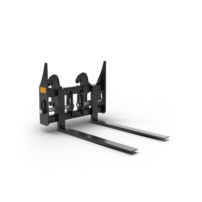 Werk-Brau Manual Adjustable Forks | Width 48"–96" | Class 1–6 | 10–30 GPM | For Wheel Loader