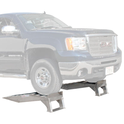 Heavy Duty Ramps Aluminum Truck Service Ramps | Model WR-7K | Size 63" L x 16" W | Capacity 7,000 lb. Per Axle | Horsepower 23 HP | For Pickup Trucks, SUVs, Vans & Light-Duty Service