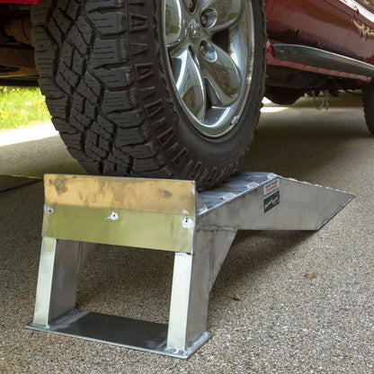 Heavy Duty Ramps Aluminum Truck Service Ramps | Model WR-7K | Size 63" L x 16" W | Capacity 7,000 lb. Per Axle | Horsepower 23 HP | For Pickup Trucks, SUVs, Vans & Light-Duty Service