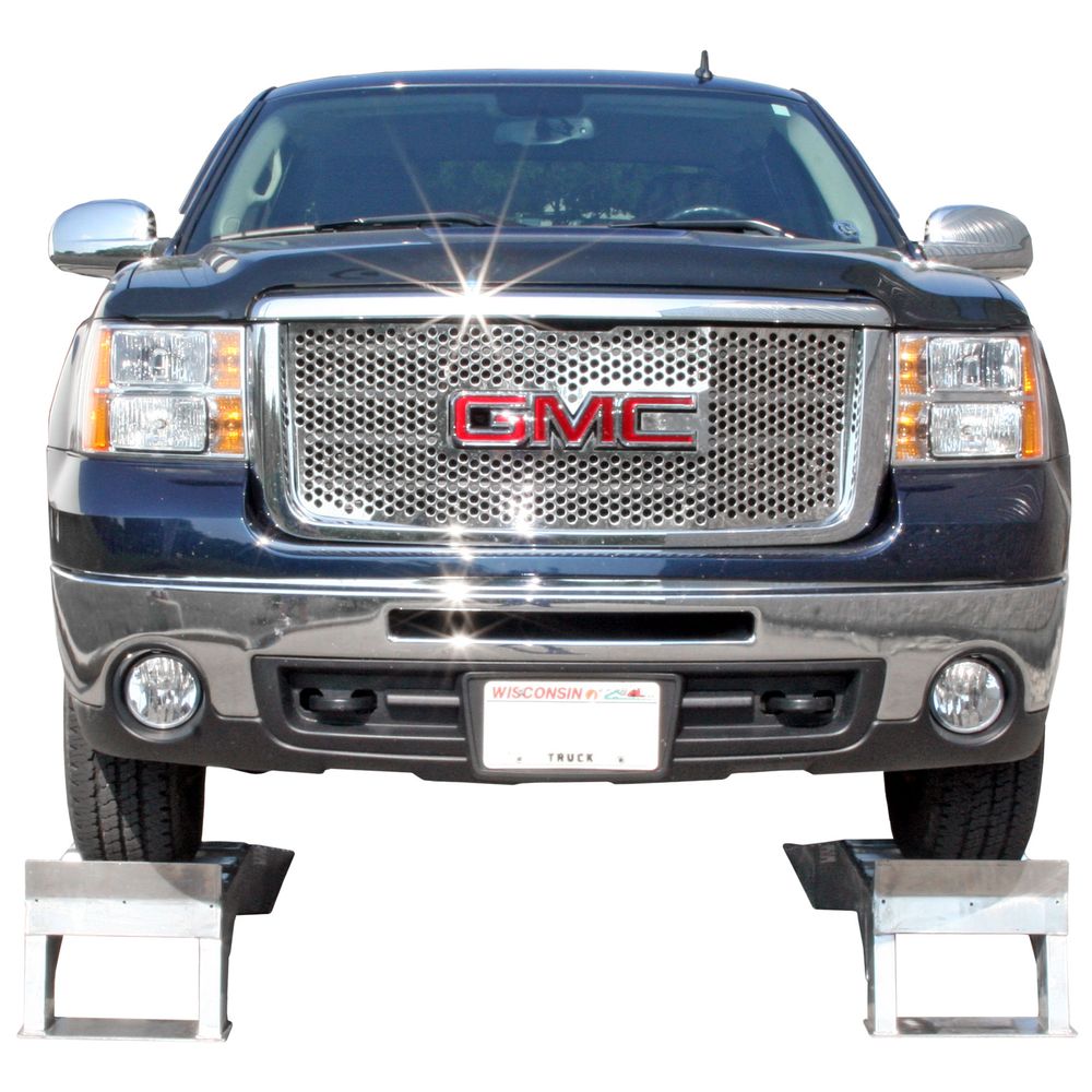 Heavy Duty Ramps Aluminum Truck Service Ramps | Model WR-7K | Size 63" L x 16" W | Capacity 7,000 lb. Per Axle | Horsepower 23 HP | For Pickup Trucks, SUVs, Vans & Light-Duty Service