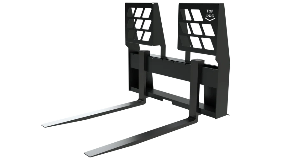 Top Dog Attachments Walk Through Pallet Forks | Width 50" | Weight 380 lbs | Load Capacity 4,400 lbs | For Skid Steer
