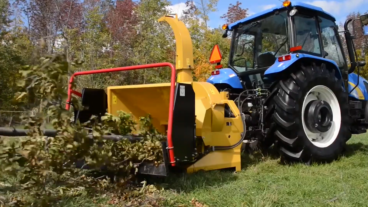Wallenstein | Wood Chipper | Model BX102R, BX102RI & BX102RPI | Rotor Diameter 36" | Capacity 10" | Horsepower 75-120 HP | For Tractors