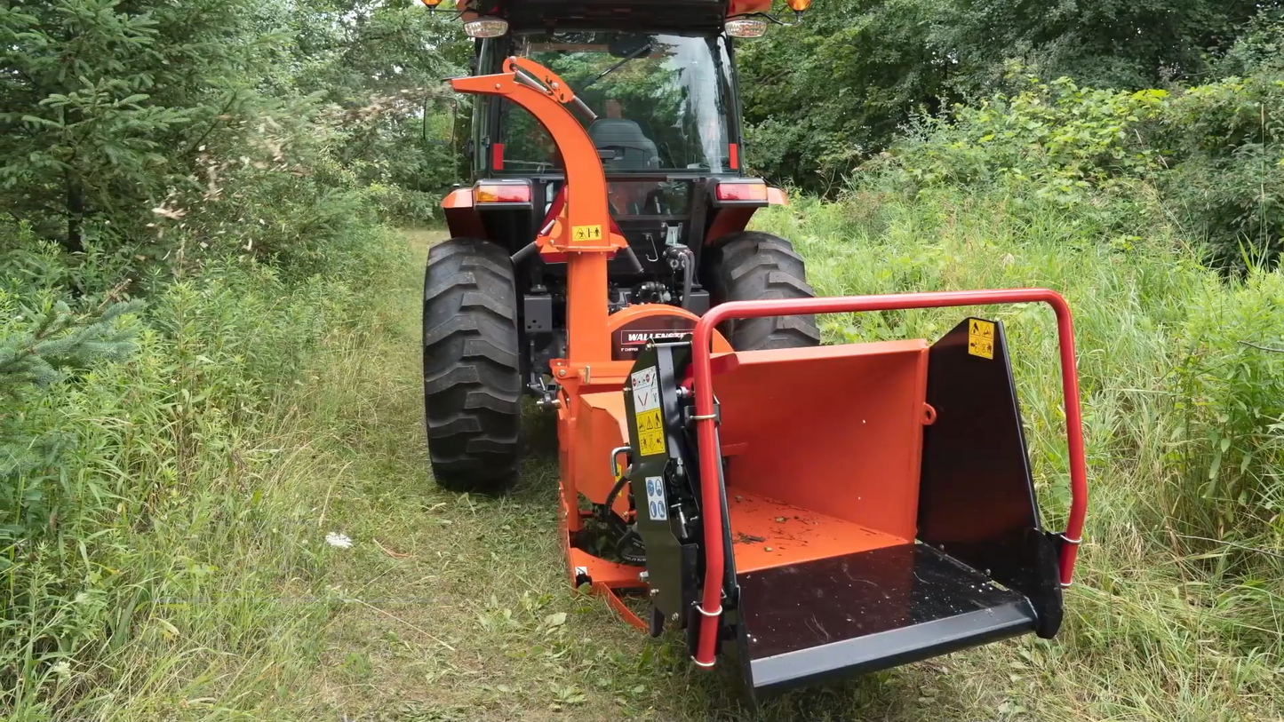 Wallenstein | Wood Chipper | Models BX52R & BX52RI | Rotor Diameter 25" | Chipper Capacity 5" | Horsepower 30-55 HP | For Tractors