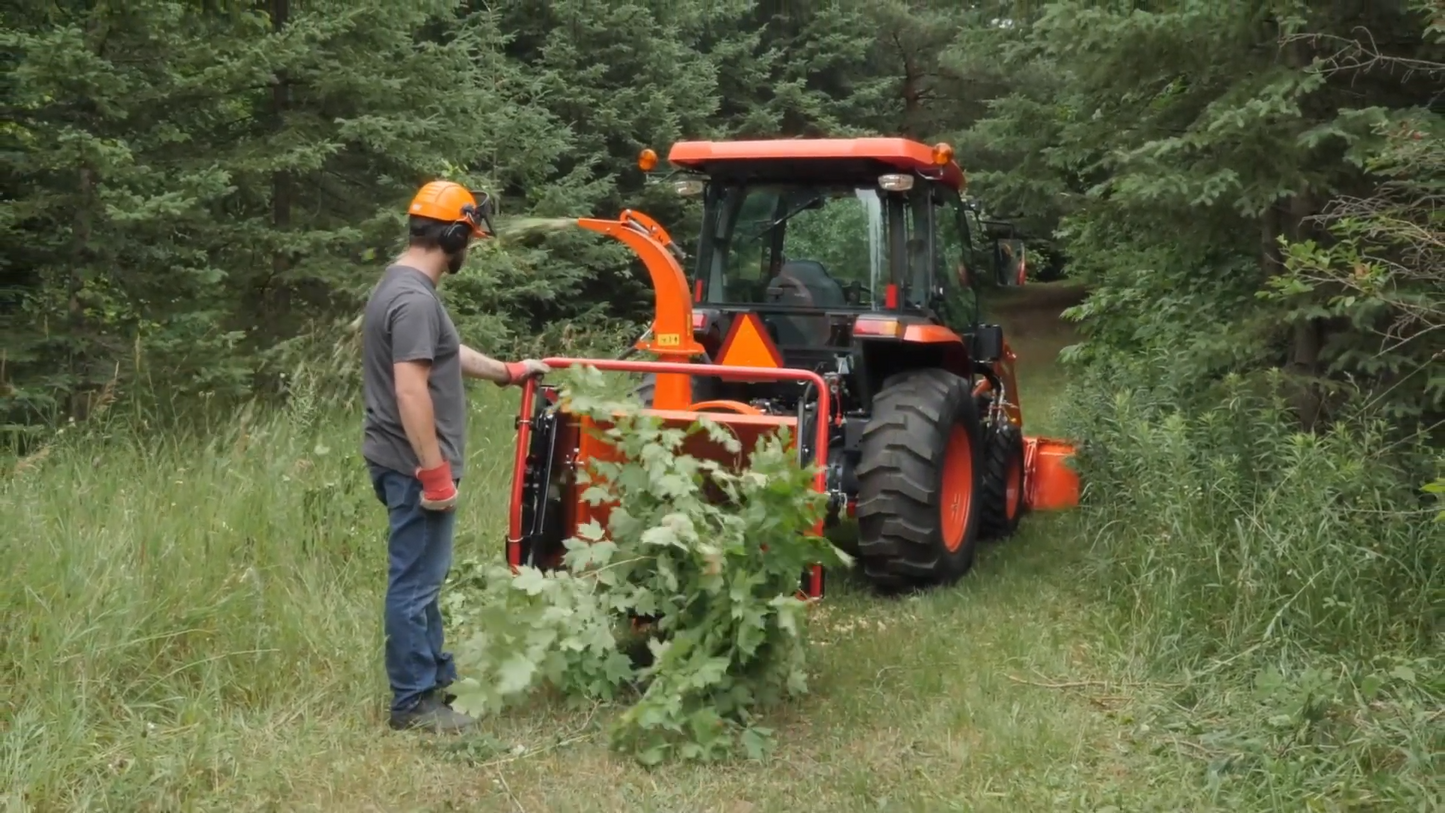 Wallenstein | Wood Chipper | Models BX52R & BX52RI | Rotor Diameter 25" | Chipper Capacity 5" | Horsepower 30-55 HP | For Tractors