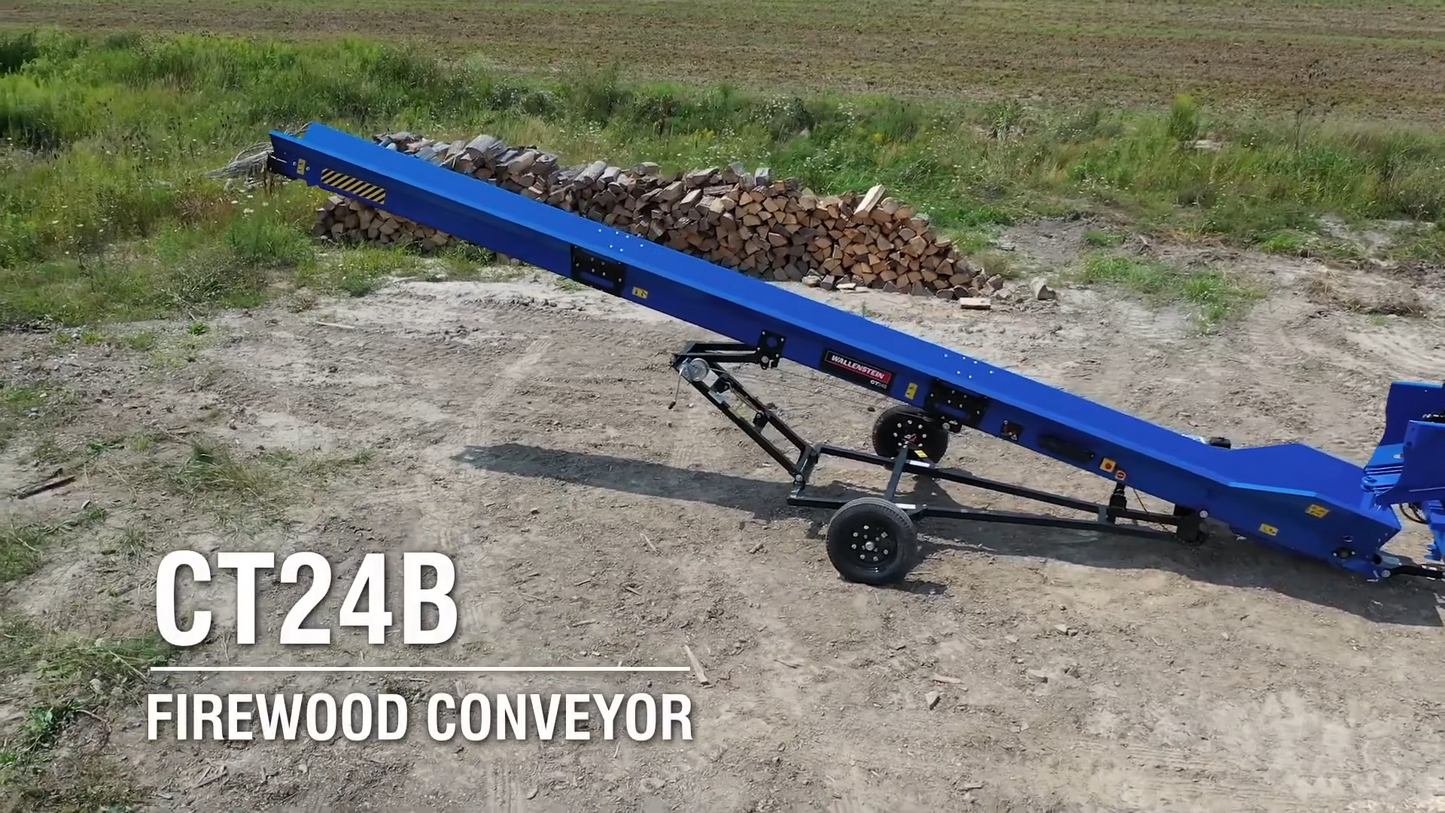 Wallenstein | Firewood Processors & Conveyors | Model WP Series | Width 69" & 114" | Engine Horsepower 14-40 HP |  For Tractors