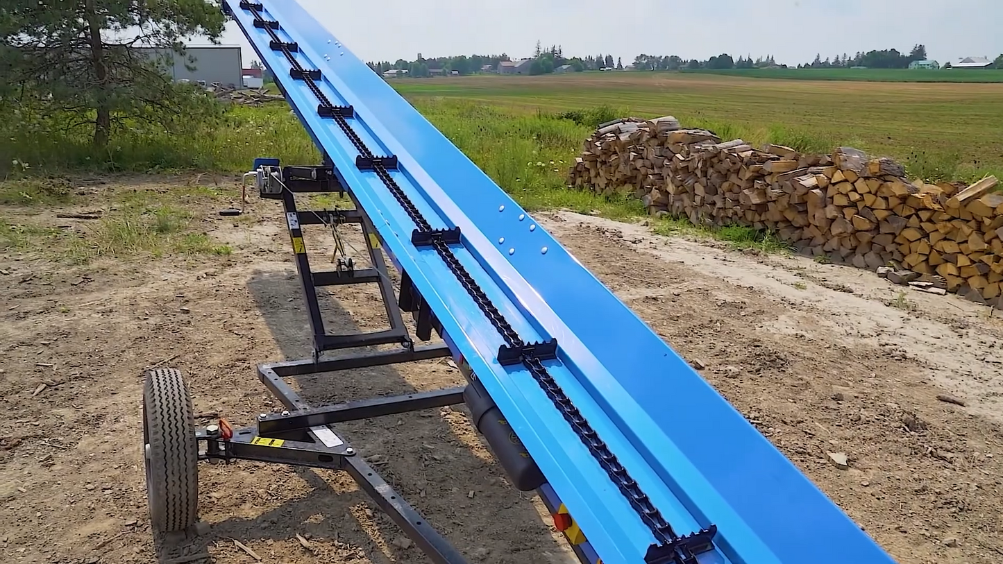 Wallenstein | Firewood Processors & Conveyors | Model WP Series | Width 69" & 114" | Engine Horsepower 14-40 HP |  For Tractors