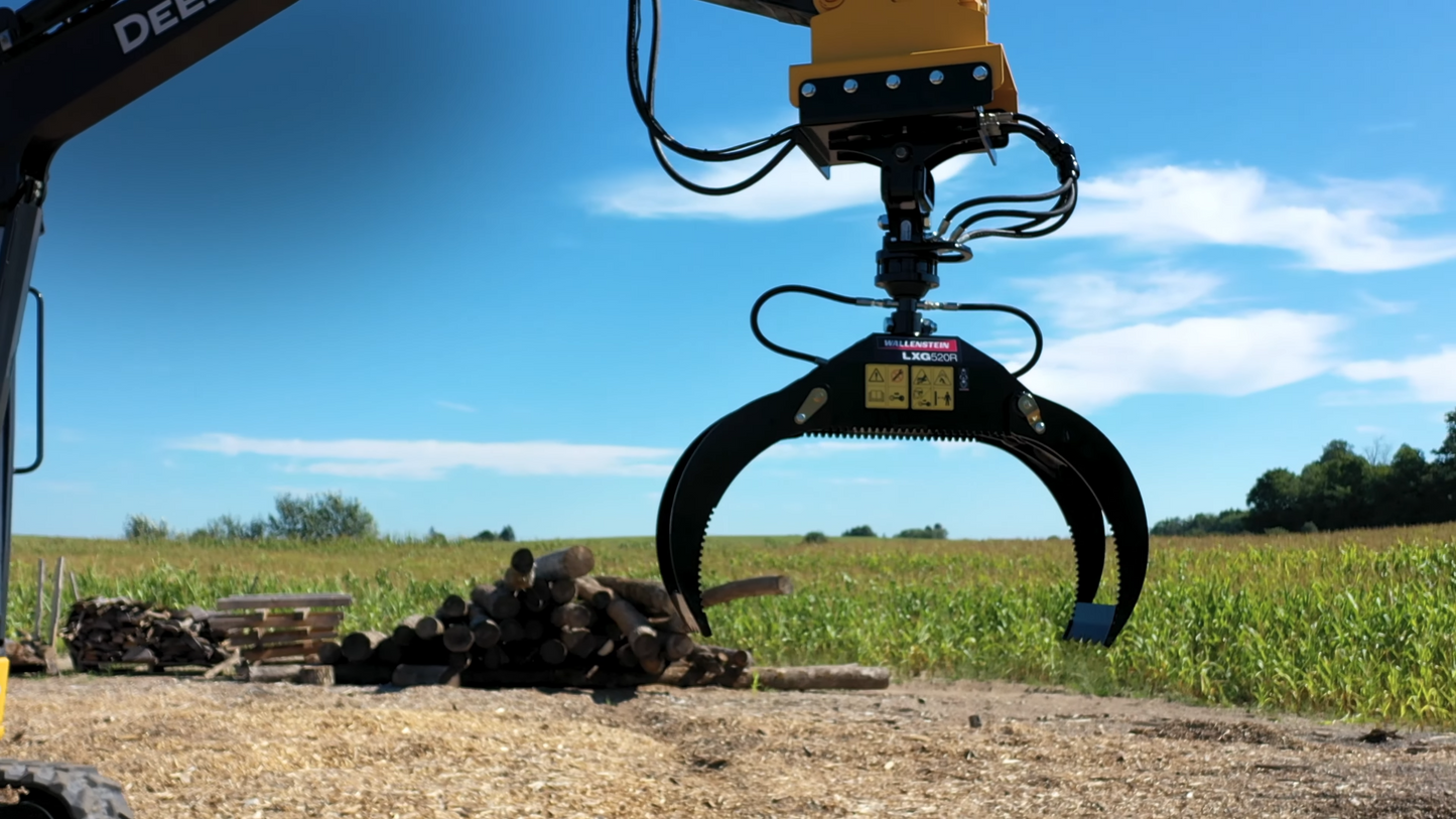 Wallenstein | Log Grapple | Model LXG520R | Width 52" | Rotation 360° | Machine Size 5-7 Tons | For Excavators