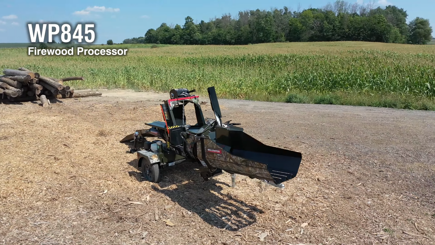 Wallenstein | Firewood Processors & Conveyors | Model WP Series | Width 69" & 114" | Engine Horsepower 14-40 HP |  For Tractors