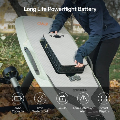 Waydoo Flyer EVO Lite eFoil | 90L EPP Board | 4000W | 1800Wh Battery | Glider G1500 Wing