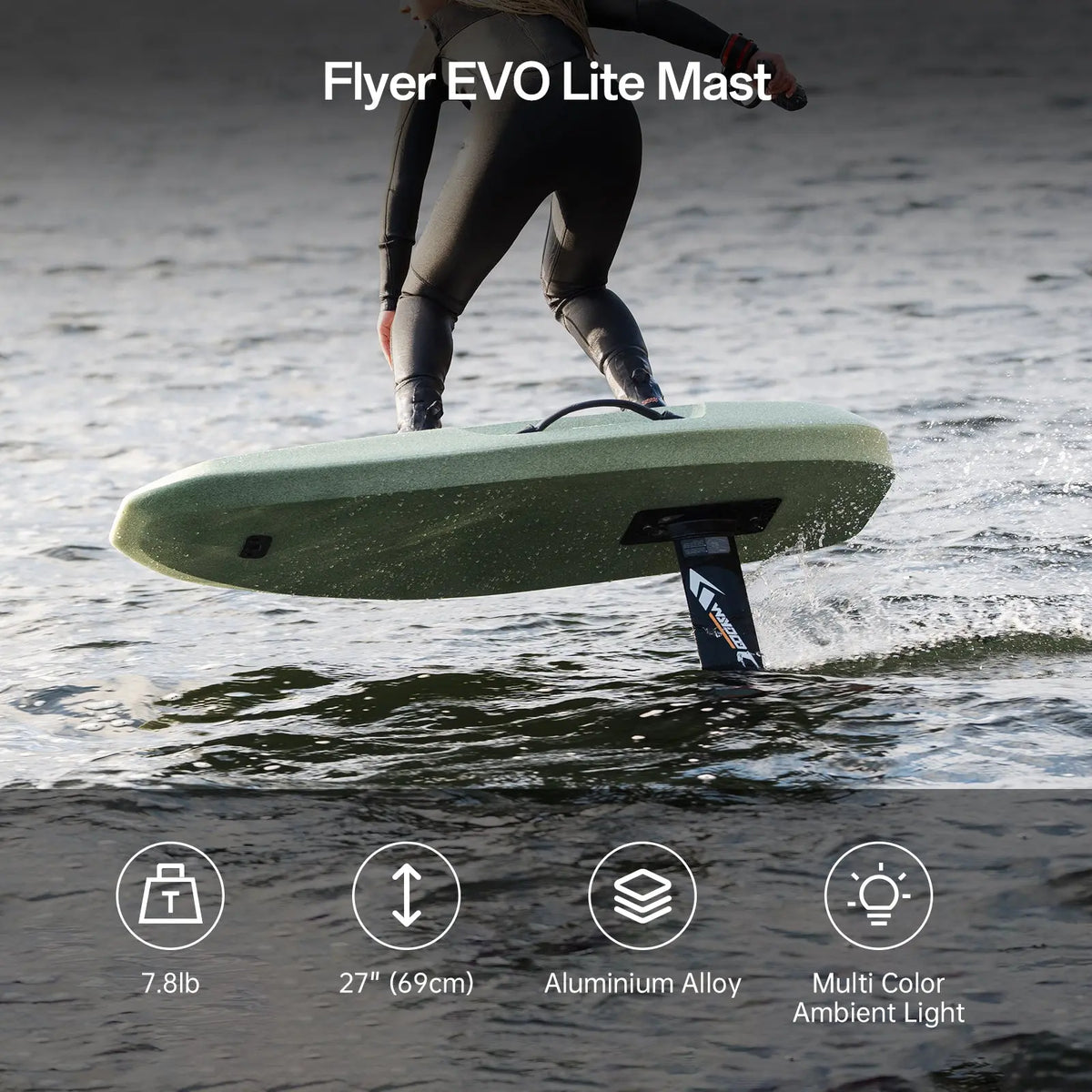 Waydoo Flyer EVO Lite eFoil | 90L EPP Board | 4000W | 1800Wh Battery | Glider G1500 Wing