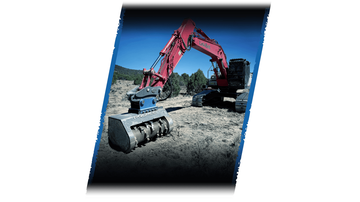 Promac Forestry Mulcher | Model HDM Series | Cutting Width 48" & 60" | 135 HP | 20+ Ton | For Excavators
