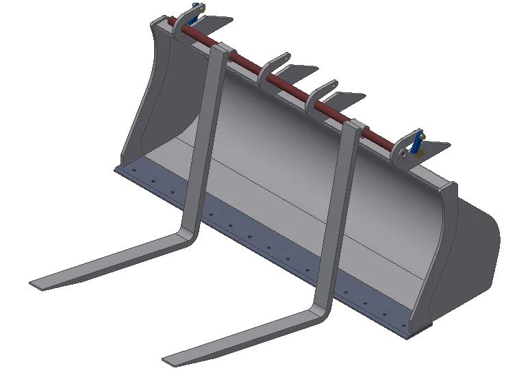 TAG Bucket Fork Kit | ITA Style Pallet Forks | Bar Length 72" & 84" | Machine Size 6–20 Tons | For Wheel Loaders & Backhoes