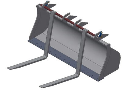 TAG Bucket Fork Kit | ITA Style Pallet Forks | Bar Length 72