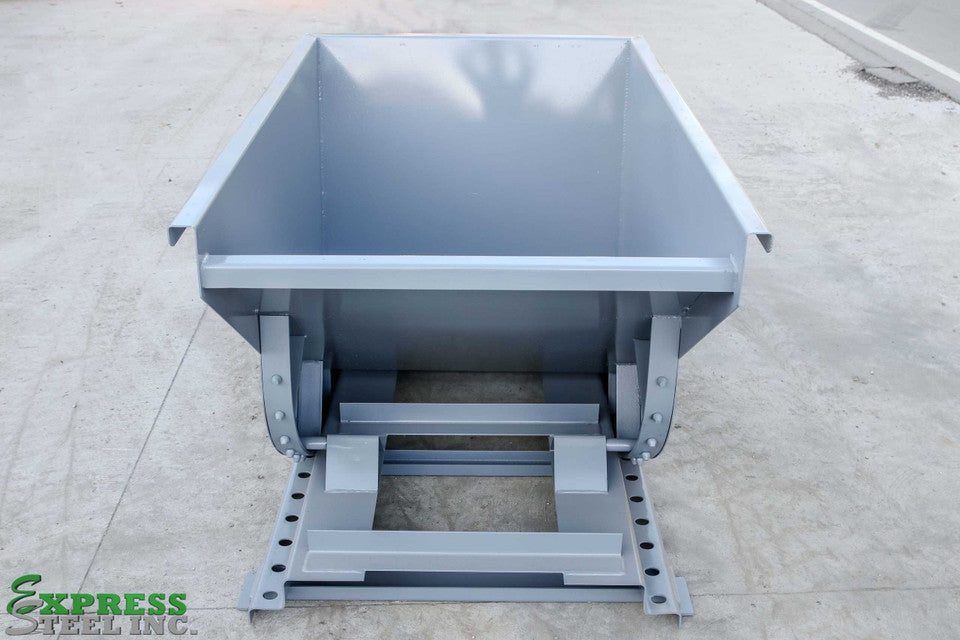 Express Steel 1 Yard Wright Self-Dumping Hopper | SKU 10055 | Width 63.5" | 3" Fork Slots | Hydraulic Flow 15–20 GPM | For Forklifts & Skid Steers