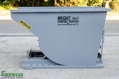 Express Steel 1 Yard Wright Self-Dumping Hopper | SKU 10055 | Width 63.5" | 3" Fork Slots | Hydraulic Flow 15–20 GPM | For Forklifts & Skid Steers