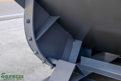 Express Steel 1 Yard Wright Self-Dumping Hopper | SKU 10055 | Width 63.5" | 3" Fork Slots | Hydraulic Flow 15–20 GPM | For Forklifts & Skid Steers