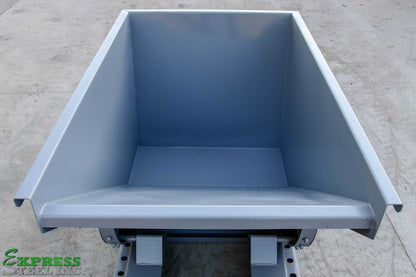 Express Steel 1 Yard Wright Self-Dumping Hopper | SKU 10055 | Width 63.5" | 3" Fork Slots | Hydraulic Flow 15–20 GPM | For Forklifts & Skid Steers