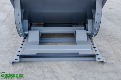 Express Steel 1 Yard Wright Self-Dumping Hopper | SKU 10055 | Width 63.5" | 3" Fork Slots | Hydraulic Flow 15–20 GPM | For Forklifts & Skid Steers