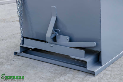 Express Steel 1 Yard Wright Self-Dumping Hopper | SKU 10055 | Width 63.5" | 3" Fork Slots | Hydraulic Flow 15–20 GPM | For Forklifts & Skid Steers