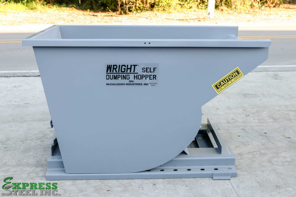 Express Steel 1 Yard Wright Self-Dumping Hopper | SKU 10055 | Width 63.5" | 3" Fork Slots | Hydraulic Flow 15–20 GPM | For Forklifts & Skid Steers