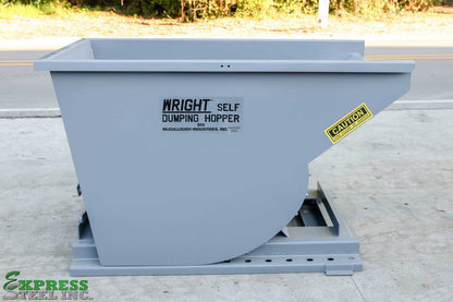 Express Steel 1 Yard Wright Self-Dumping Hopper | SKU 10055 | Width 63.5" | 3" Fork Slots | Hydraulic Flow 15–20 GPM | For Forklifts & Skid Steers